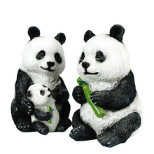 工厂定制零钱存钱罐母子熊猫创意动物树脂储蓄罐摆件礼品加工定制