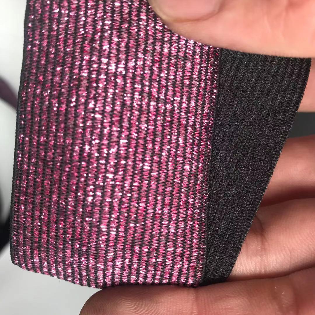 4cm 彩葱松紧带 针织松紧带 有光丝彩色橡筋 服饰装饰品