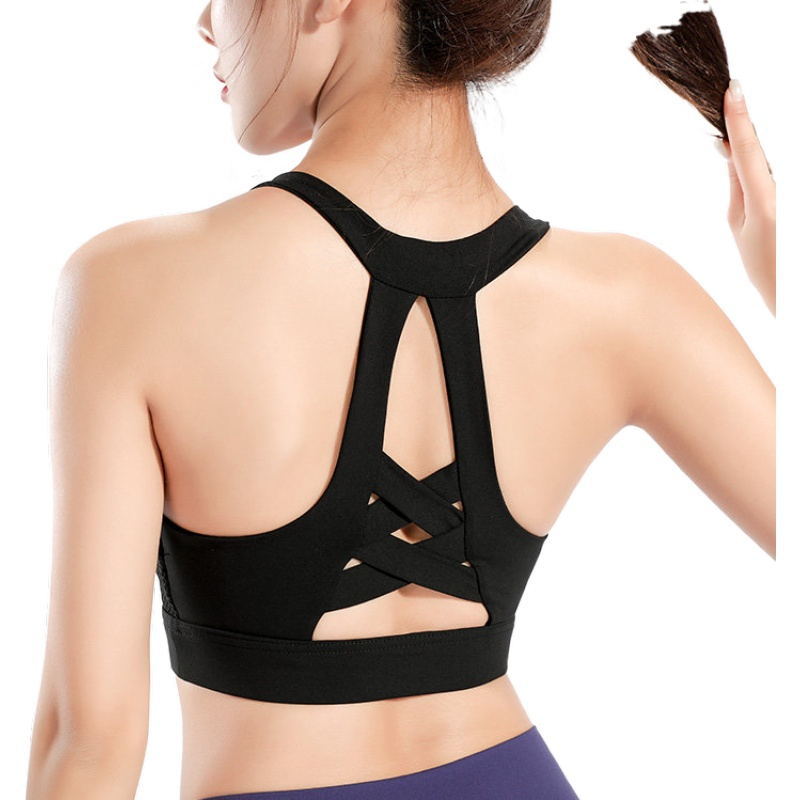 2023 New Yoga Wear Women's Shockproof Push-up Sports Bra Beauty Back Workout Yoga Bra European and American Tight Bra