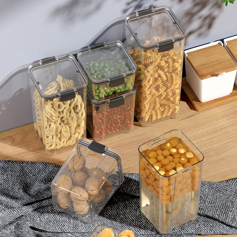 Household Cereals Storage Tank Pet Food Grade Moisture-Proof Insect-Proof Sealed Jar Snack Dry Goods Tea Storage Jar