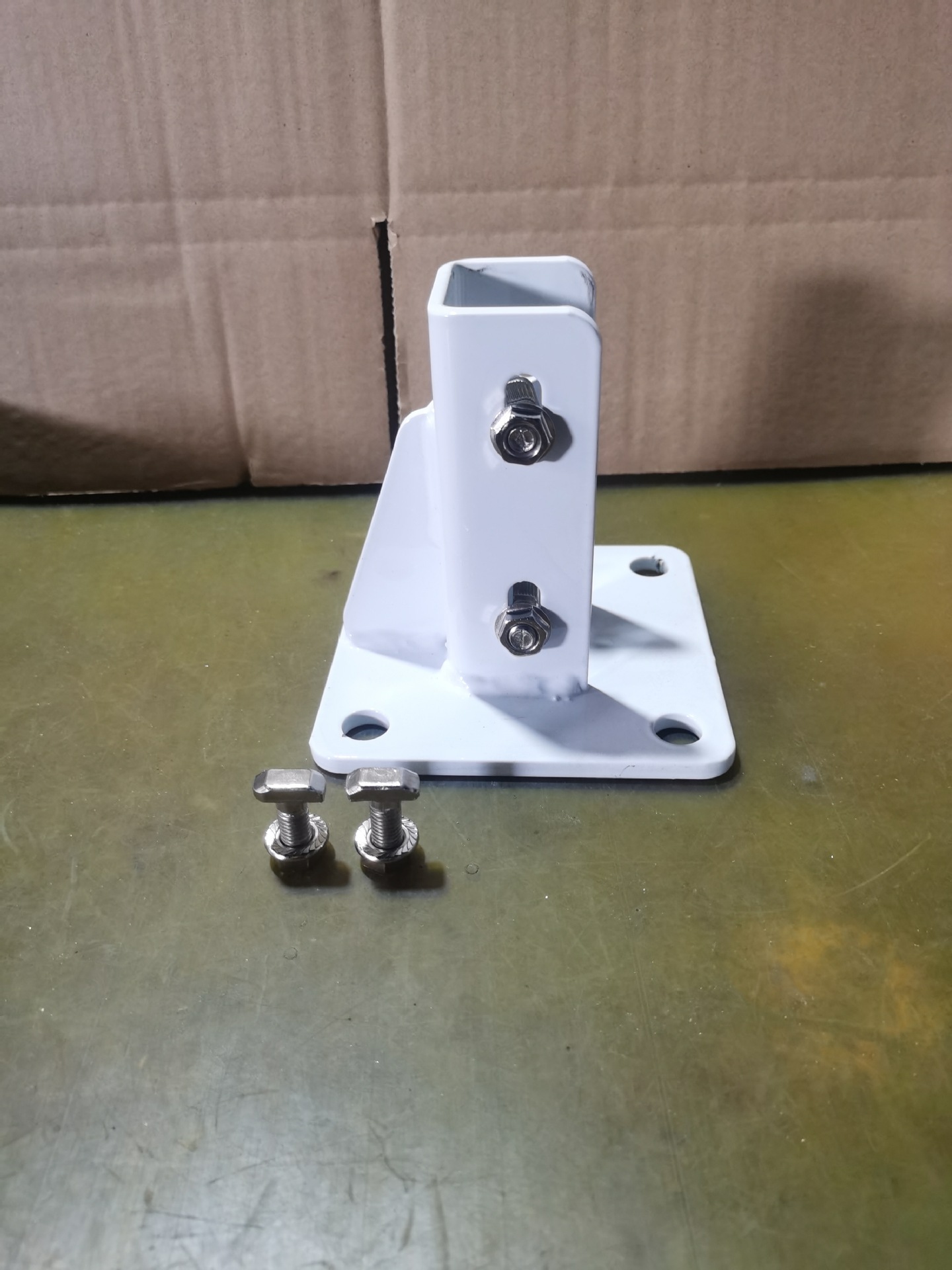 【捷卡得】工业铝型材固定地脚座方形地脚围栏底座隔断地面连接件