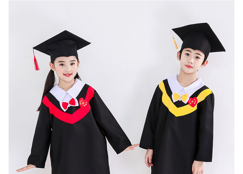 儿童博士服幼儿园毕业照服装小学生学士服博士帽摄影服装