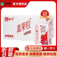 10月产小真果粒草莓味牛奶125ml*40/20盒整箱迷你乳饮料