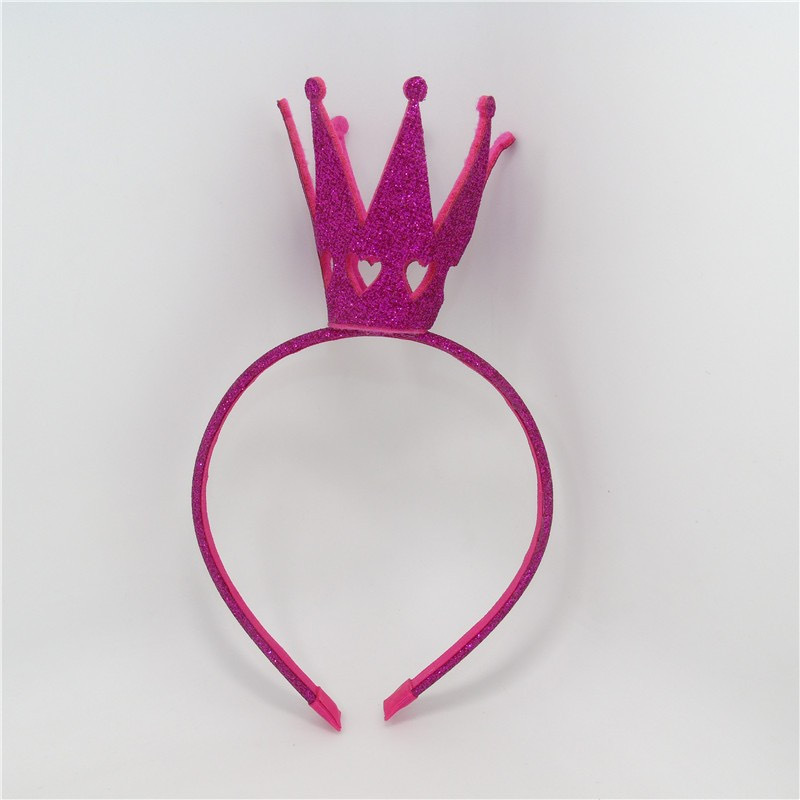 Hot Selling Popular Fresh J Sweet Girl Cute Crown Hair Clasp Onion Pink Leather Hair Accessories