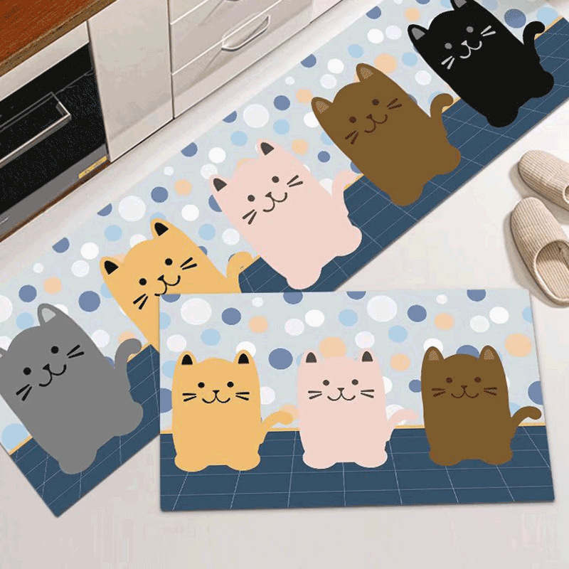 One Piece Dropshipping Cartoon Floor Mat Kitchen Carpet Bathroom Entrance Household Long Mat Doormat Factory Wholesale