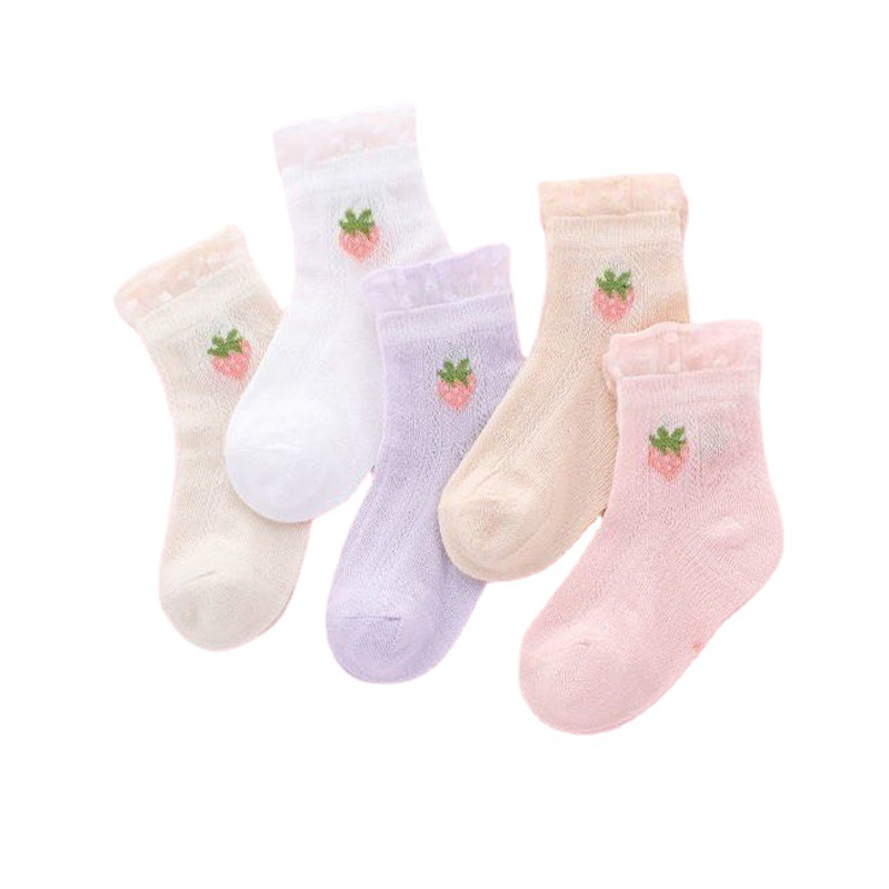 Children's Socks Girls Spring and Summer Thin Mesh Stockings Older Children Students Girls Lace Cute Lace Princess Socks