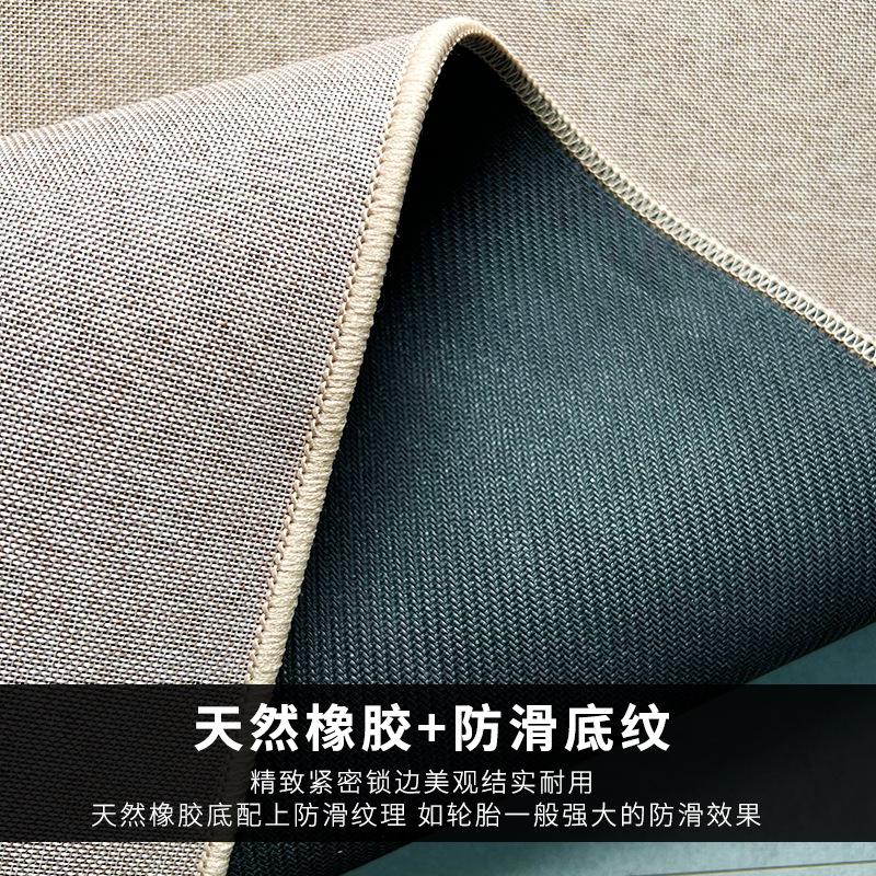 Amazon Cross-Border Linen Mat Absorbent Non-Slip Rubber Sole Sisal Woven Encrypted Home Doormat Carpet