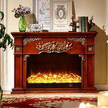 家用美式成品壁炉装饰柜法式别墅可订实木欧式复古1米火壁炉柜子