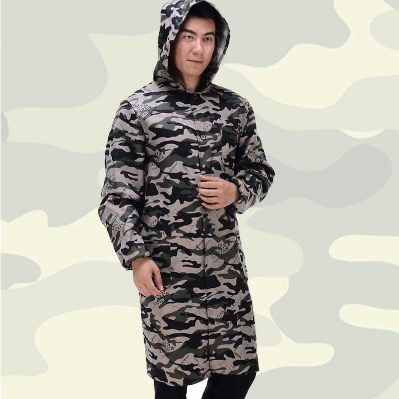 男女通用长袖连帽迷彩大褂防尘工作服工厂车间批发部搬运耐脏工装