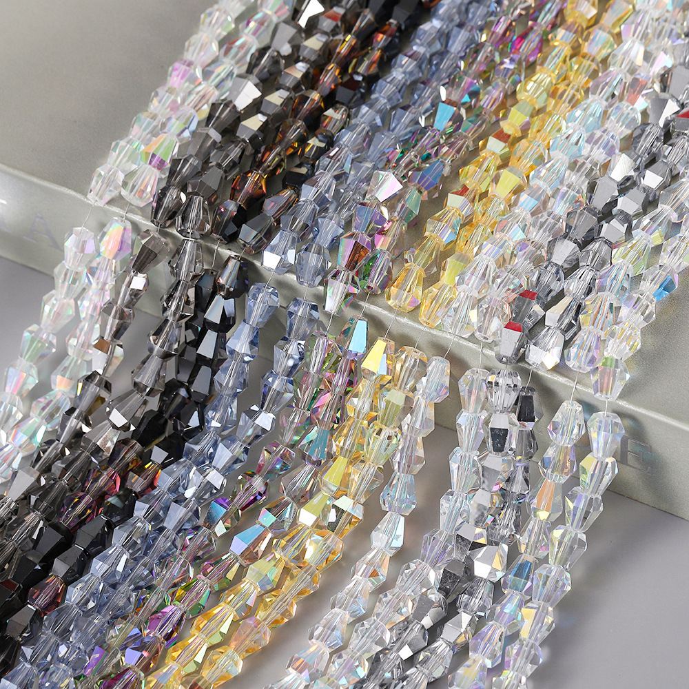 现货宝石形状水晶散珠高闪菱形水晶珠diy饰品手链串珠材料批发