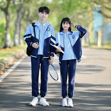 运动会初高中学生班服套装夏季拼色短袖t恤学院风演出比赛校服潮