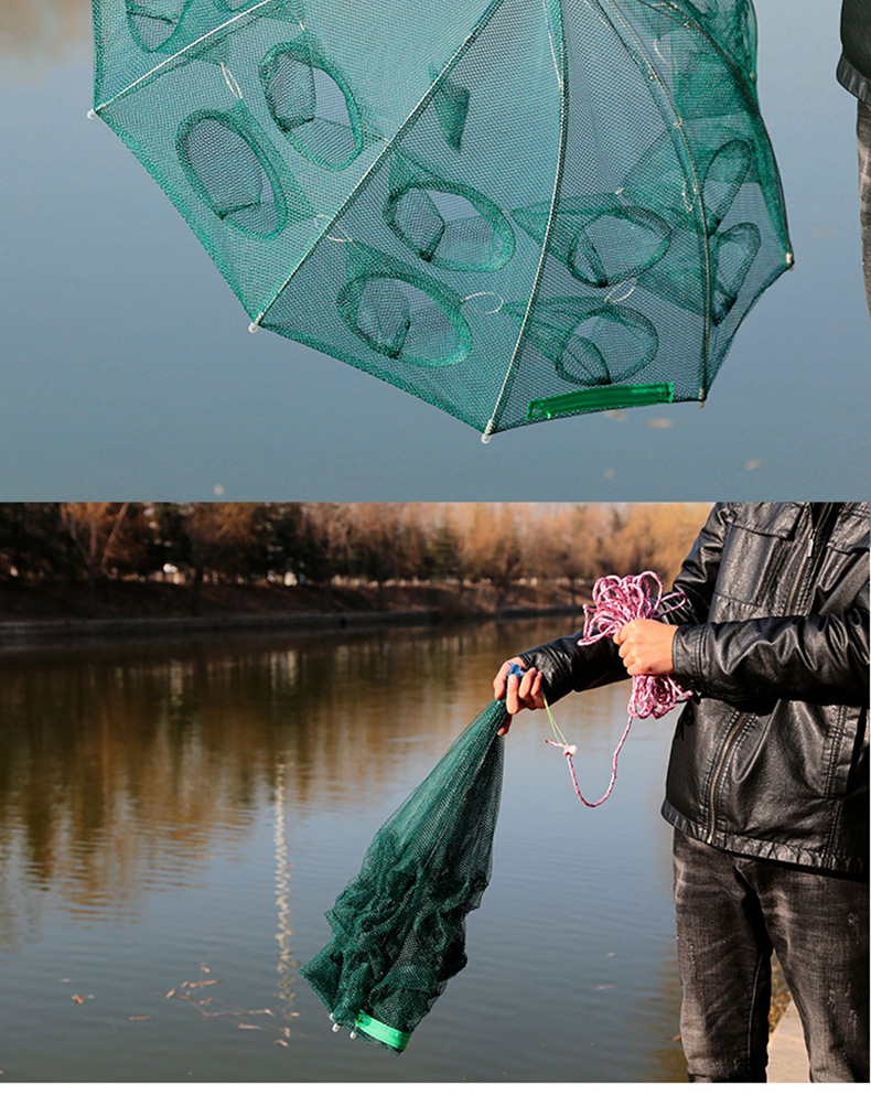 虾笼渔网龙虾网抓河虾网鱼网捞鱼网黄鳝网笼鱼笼子地网折叠专用