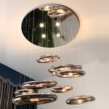 丹麦客厅灯浮空水滴现代别墅简约创意餐厅卧室装饰设计师展厅吊灯