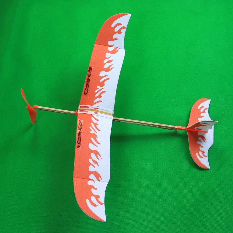 雷鸟橡皮筋动力飞机学校航模比赛专用手工拼装超轻雷神橡筋飞机