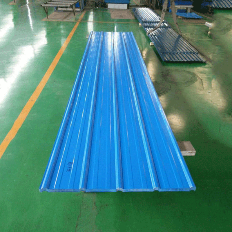 大量生产 蓝色彩钢瓦 彩钢瓦楞板 单层彩涂波浪瓦 隔热彩钢板