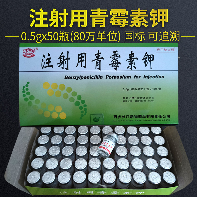兽药兽用注射用80万青霉素钾50瓶国标青霉素粉针牛羊猪家畜宠物用