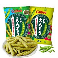 泰国进口calbee卡乐比豌豆脆荚荷兰豆非油炸薯条休闲解馋小零食品