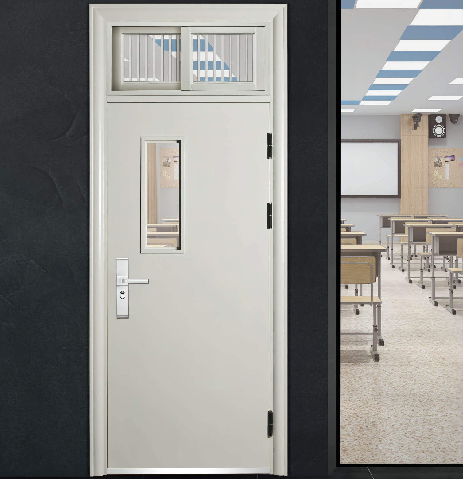 浙江厂家定做钢质防盗门学校进户门教室门钢制甲级家用入户门批发