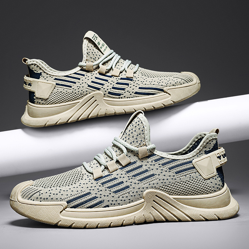新款男鞋跨境外贸运动鞋时尚潮流网面鞋子透气男士百搭休闲鞋男