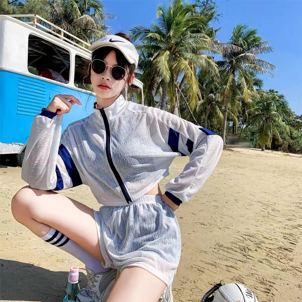 0成交7557件泳衣女夏仙分体比基尼三件套保守显瘦遮肚温泉度假长纱