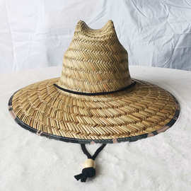夏季成人遮阳防晒帽子舒适透气草帽cos帅气新款迷彩帽空心草帽