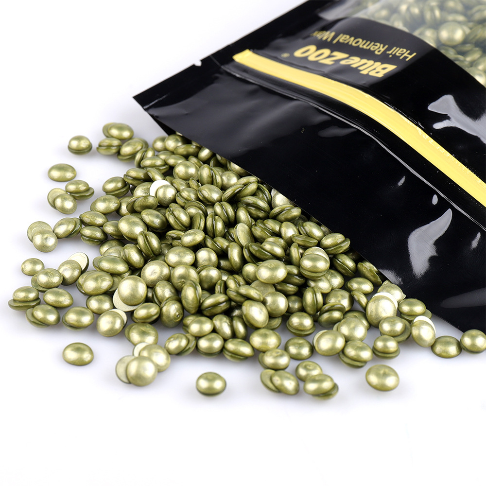 blue zoo脱毛蜡豆珠光复古色固体硬蜡豆免纸全身脱毛蜡豆250g袋装