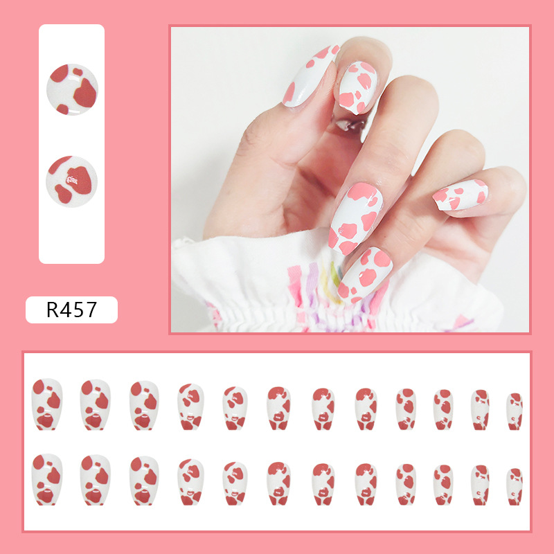 Summer New and Refreshing Nail Stickers Wearable Nail Sticker Finished Products Can Be Wholesale Light Luxury Waterproof Quality Is Good