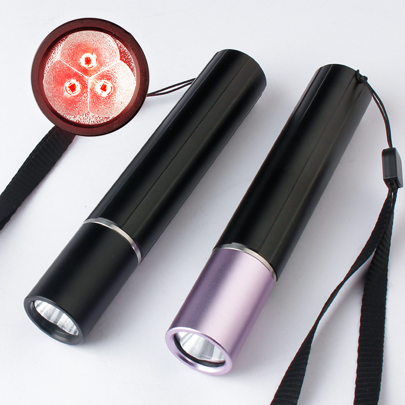 【精禹】红光可充电c口手电红外线3光源红光灯红光手电筒跨境采购价格