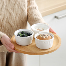 1ty8日式家用耐高温白瓷小烤盅舒芙蕾陶瓷烤碗烤箱烘焙模具甜品布