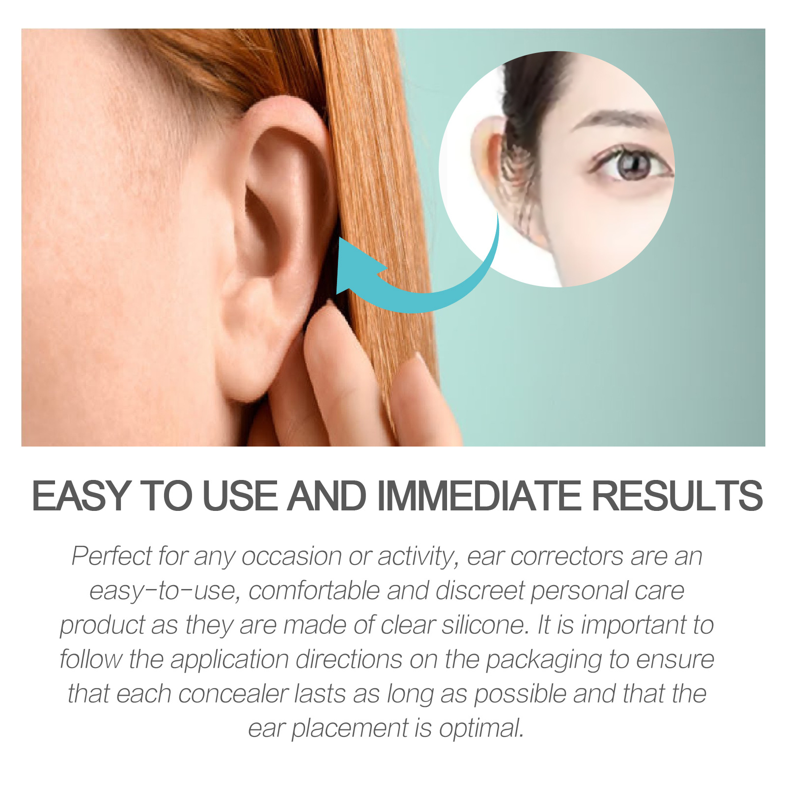 Eelhoe Ear Patch Brace Ear Show Small Support Correction Wind Ear Auricle Shaping Waterproof Ear Patch
