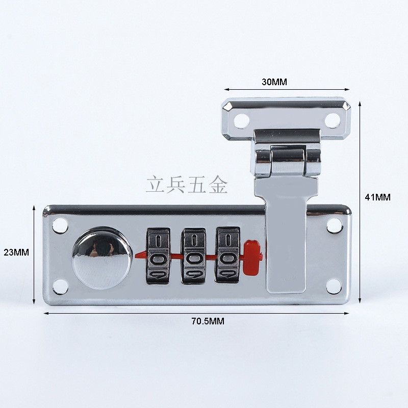 厂家直供密码锁小条锁木箱长方形旅行箱锁扣锁箱包五金配件