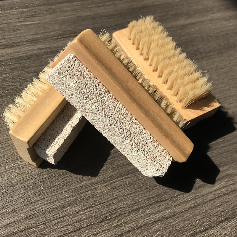 5成交169个双面指甲刷浮石刷指甲清洁刷木刷子美甲刷尼龙毛刷洗手刷