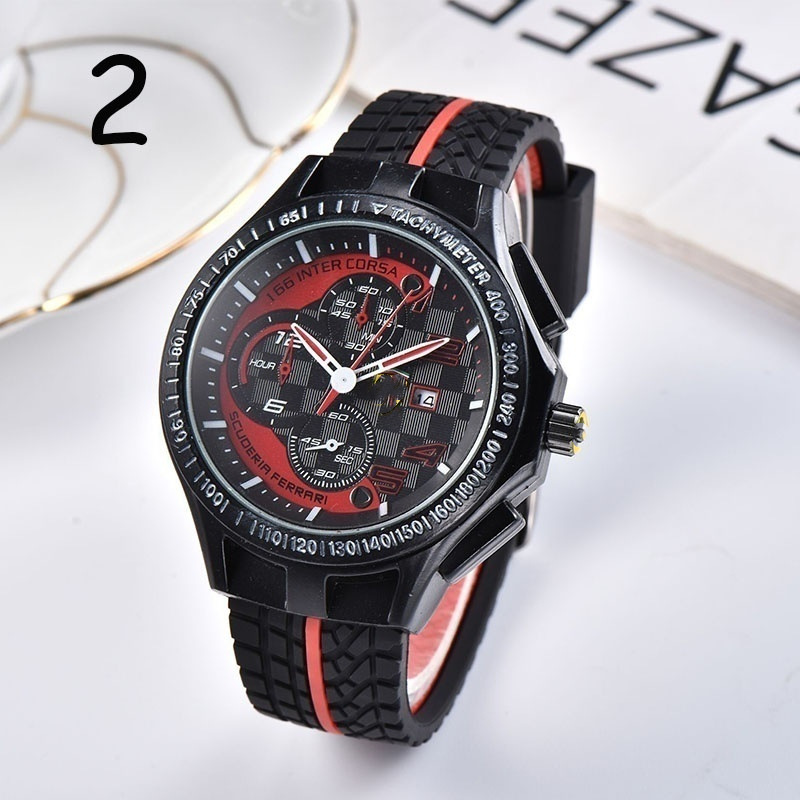 跨境商品运动男表赛车手表硅胶带石英手表钢带wish速卖通热卖