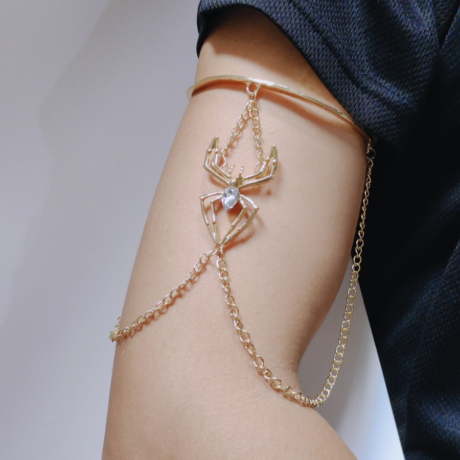 欧美跨境饰品 哥特式跨境蛇臂环跨境镶钻创意复古几何手链-阿里巴巴