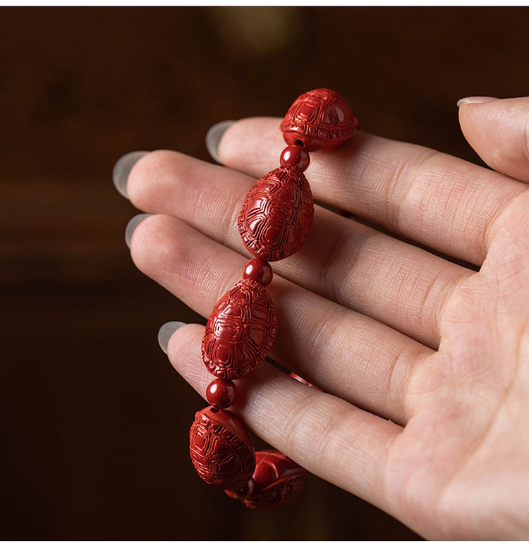 原矿帝王砂富甲一方手串男女款本命年手链高含量朱砂招财护身符