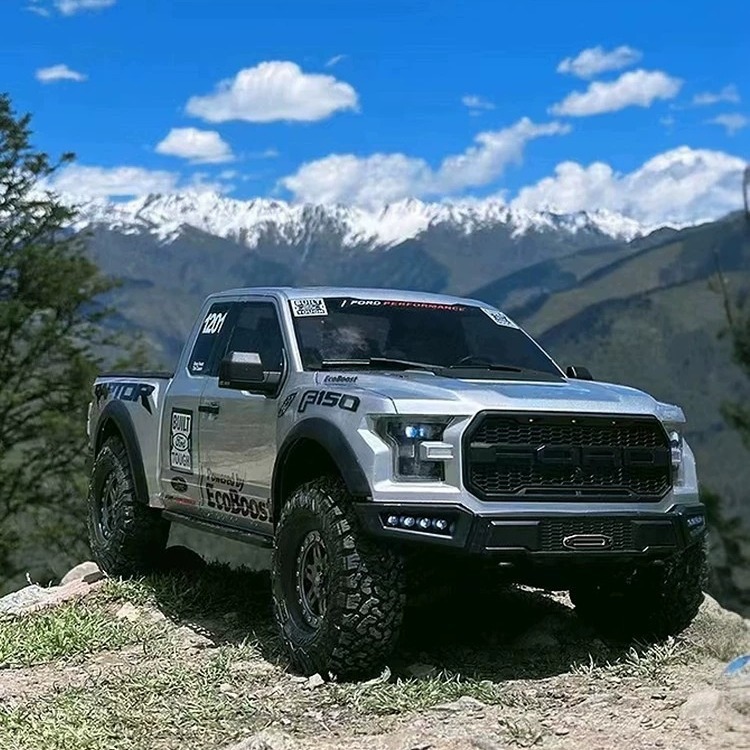 km雷神新款 1/8仿真福特猛禽f150皮卡车rtr遥控电动攀爬车越野车