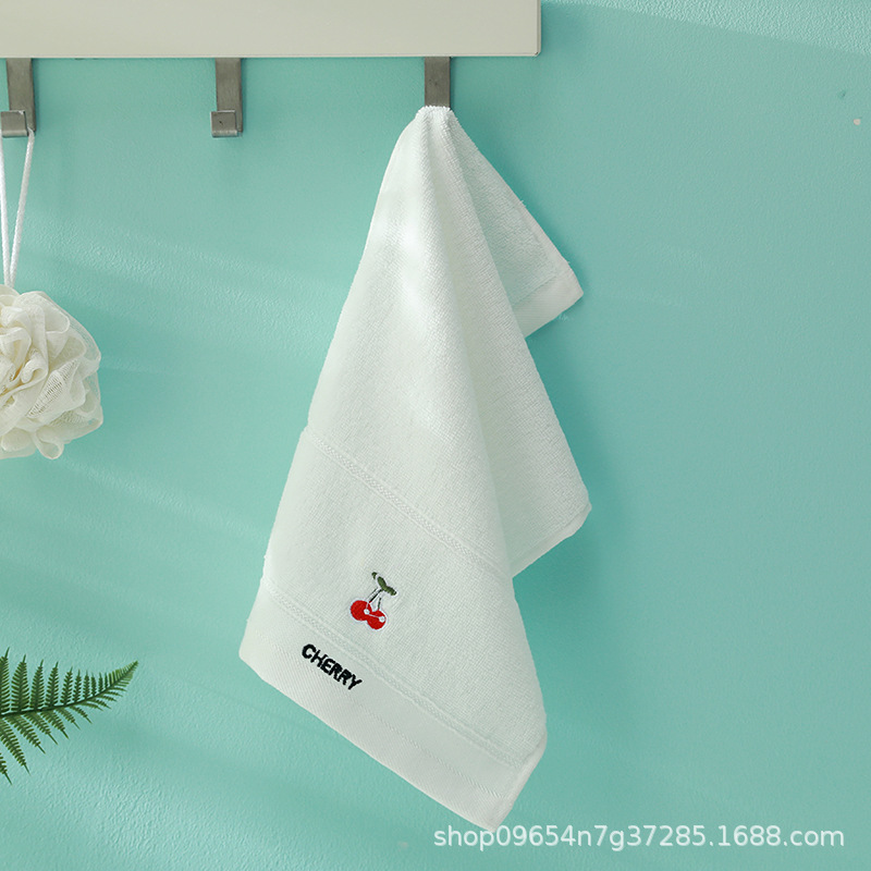 Pure Cotton Kids' Towel Soft All Cotton Absorbent Baby Face Towel Cute Cartoon Fruit Children Towel