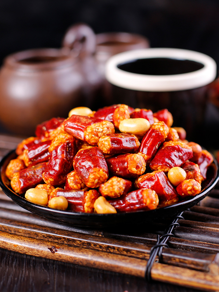 友军香脆椒200g麻辣花生香辣味零食辣椒酥重庆湖南特产辣下酒菜