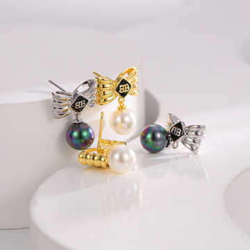 法式名媛大牌平替耳饰轻奢高级感饰品跨境专供蝴蝶结耳环珍珠耳坠