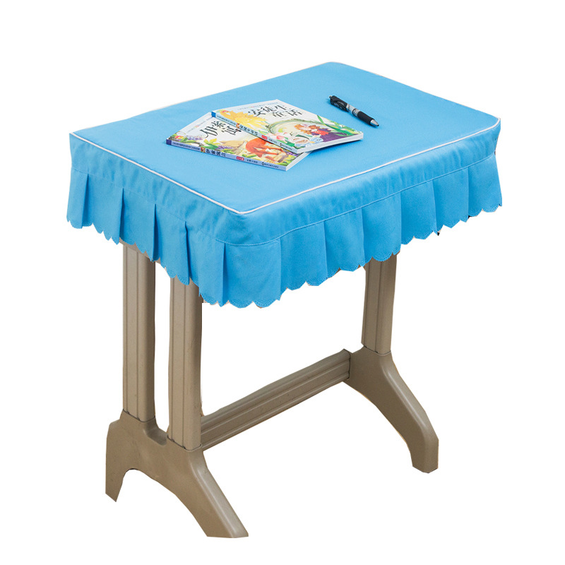 小学生桌布教室课桌套学校课桌布40×60单人蓝色桌套学生桌罩