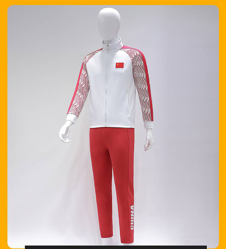 中国队运动服套装男体育训练运动会比赛武术教练团体服印字印logo