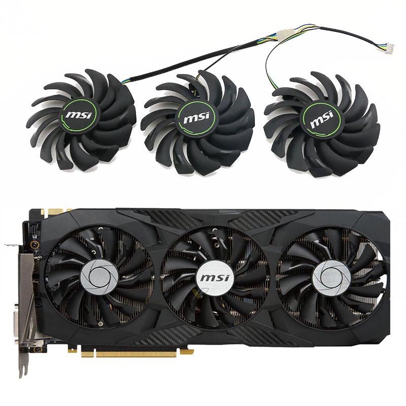 适用于msi/微星 gtx 1080ti duke暗黑龙爵 显卡代用款风扇 全新静
