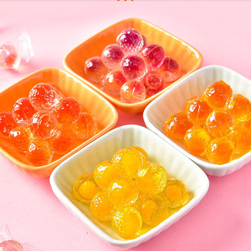 酸妞爆浆果汁软糖夹心糖果橡皮糖水果糖高颜值少女心儿童零食喜糖