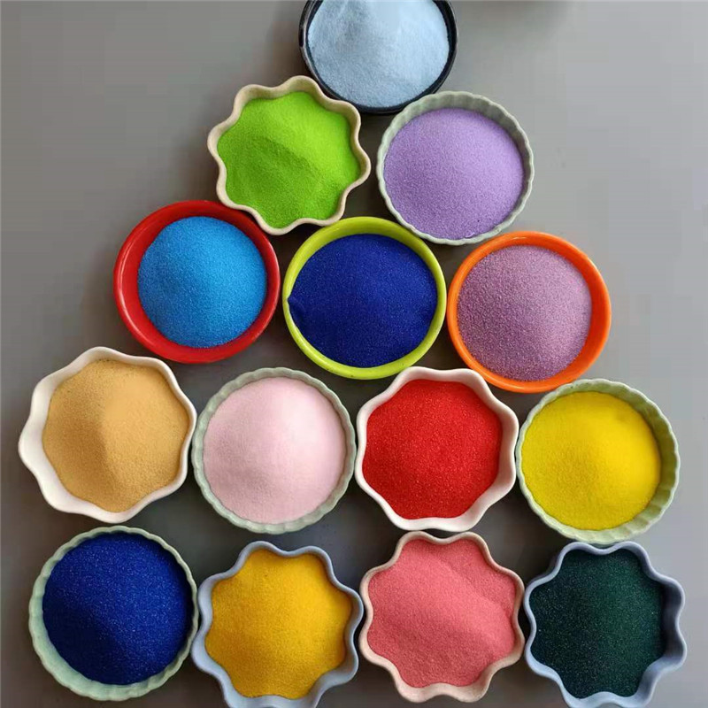 供应染色彩砂 彩色细砂沙画 沙漏染色彩砂烧结彩砂