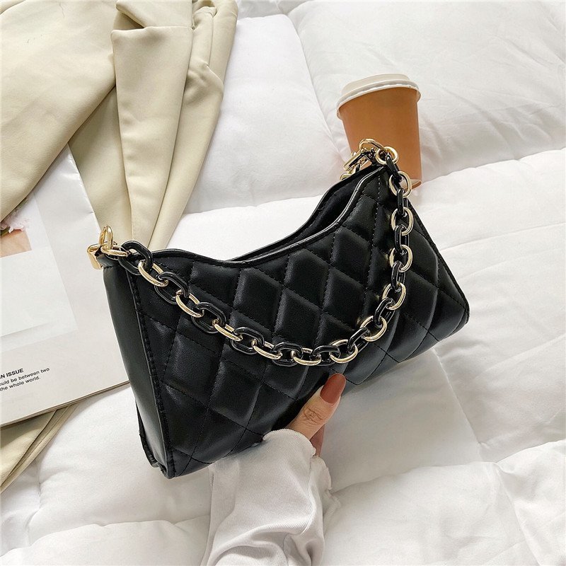 Spring and Summer Small Bags Women's 2021 New Fashion Rhombus Chain Bag Western Style Underarm Bag All-Matching Women's Shoulder Bag