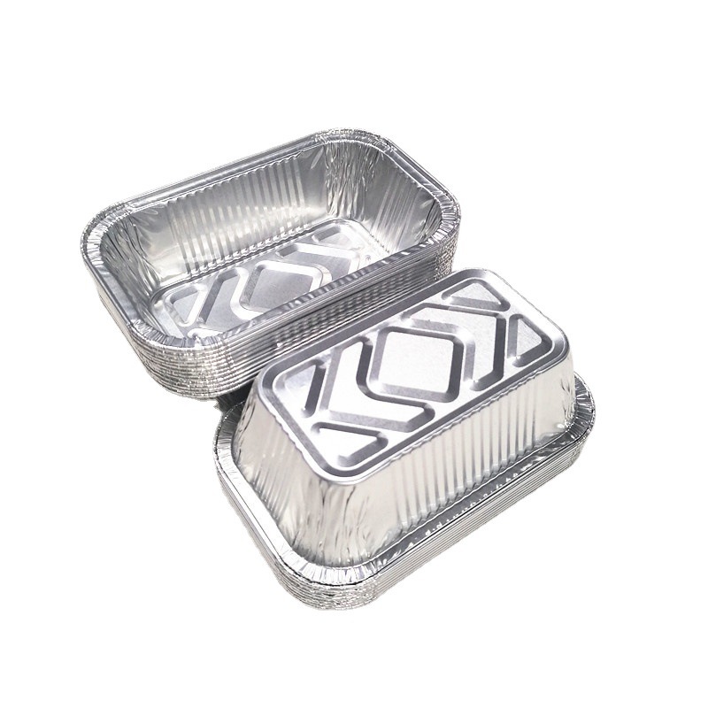 厂家直销批发价半斤装一次性铝箔外卖餐盒烘焙盒加透明盖酱料杯