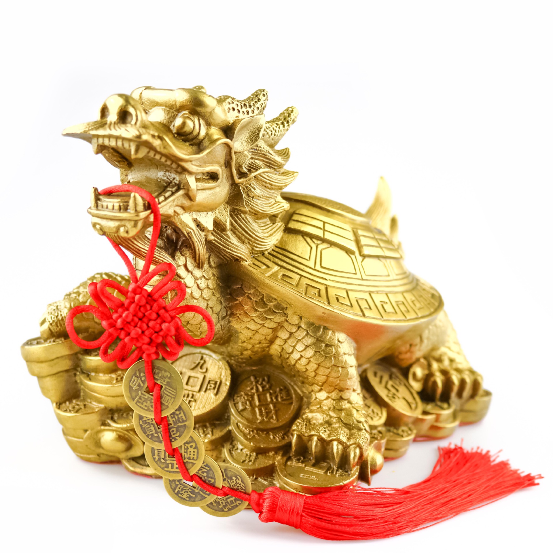豪旺 开光纯铜龙龟八卦龙头龟 家居装饰品招财风水摆件铜工艺品