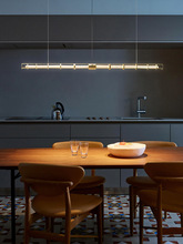 设计师创意长条玻璃餐厅吊灯北欧简约现代餐桌吧台办公室灯具