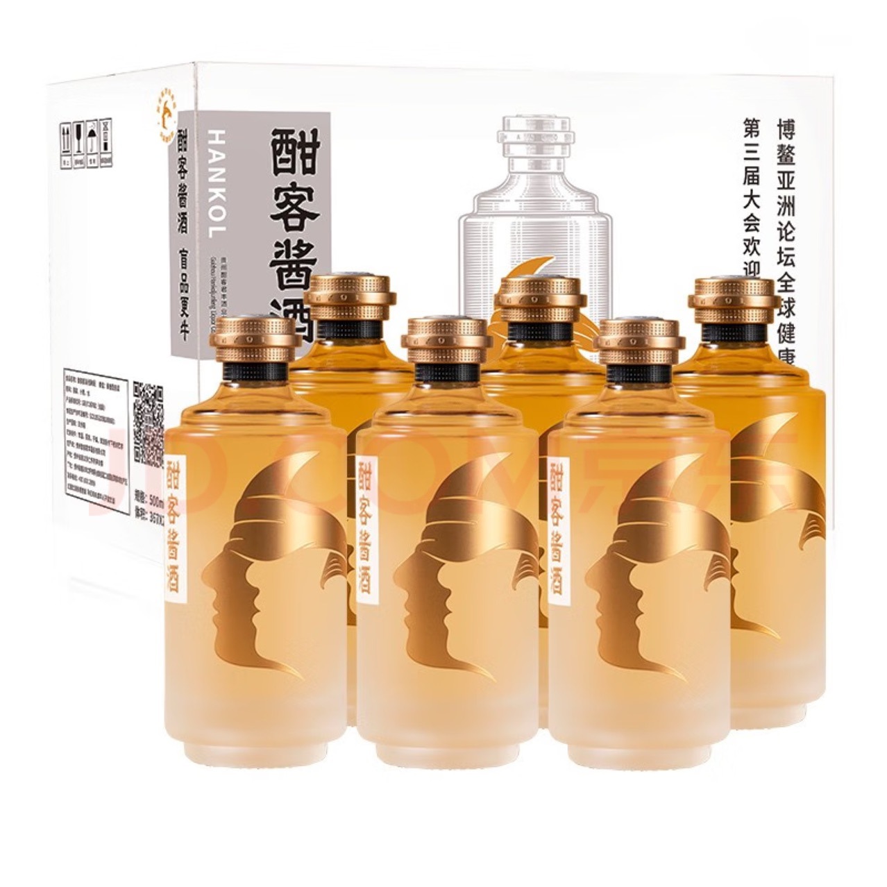 酣客 经典版 人脸 500mlx6 一件六瓶 53度 酱香型白酒-阿里巴巴