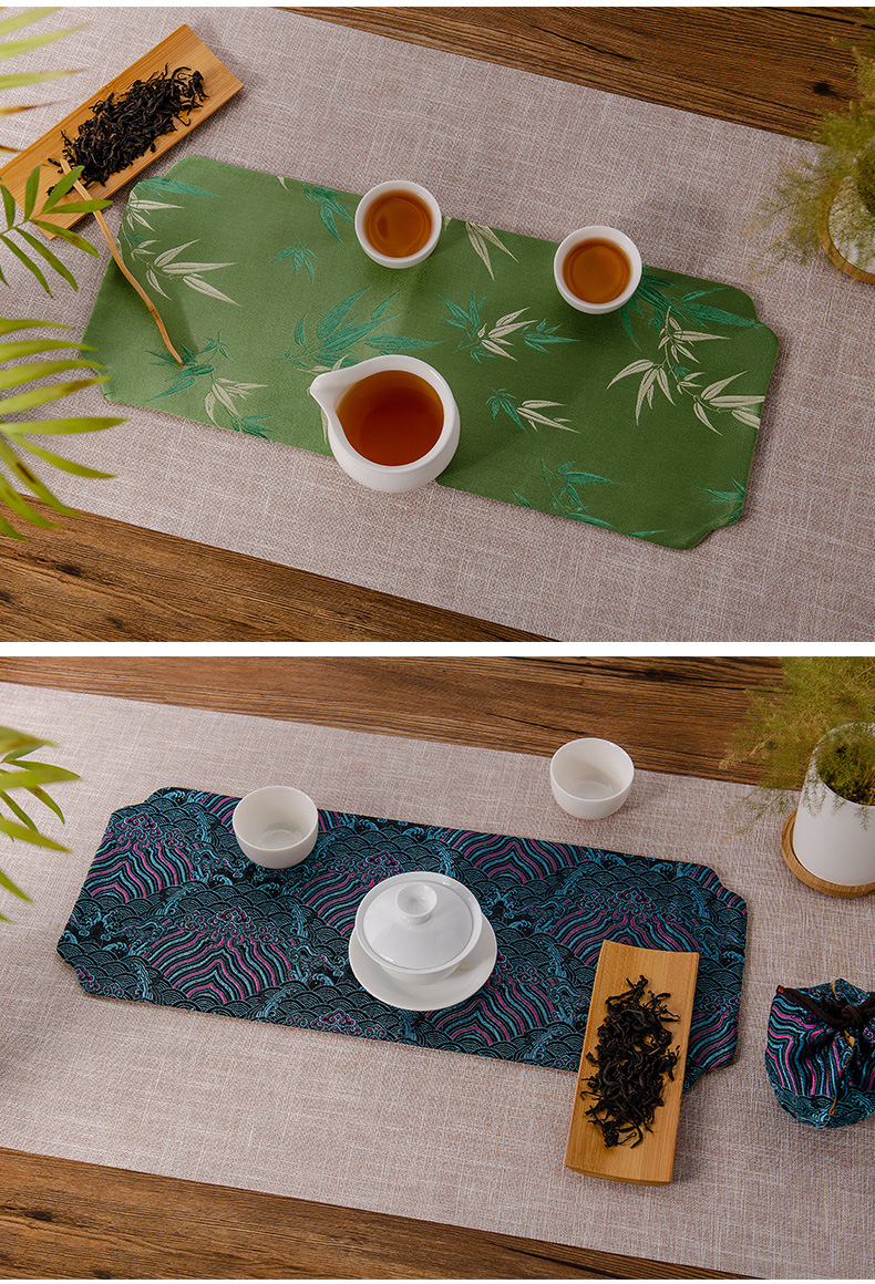 中式云锦茶席茶垫织锦桌旗茶布手工桌布桌垫香席餐垫功夫茶道配件
